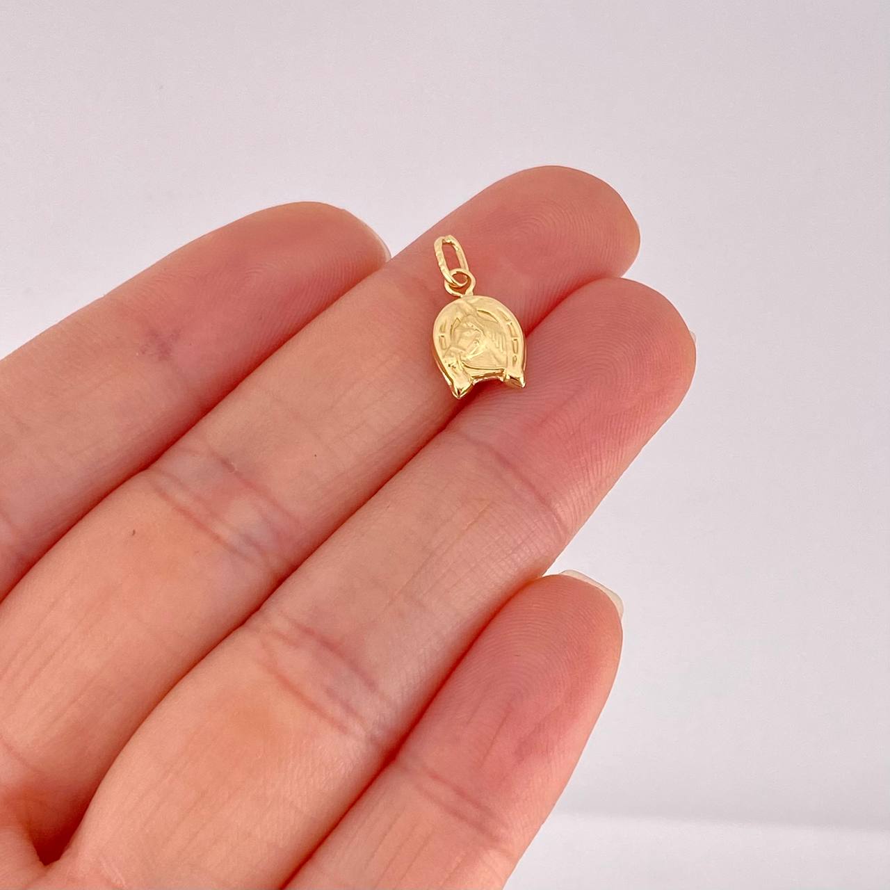 Herraje Herradura Caballo 0.3g / 1.3cm Oro Amarillo 18K
