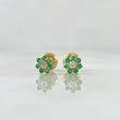 Topos Septima Flor 1gr / 6mm Esmeraldas 22pts Diamante 5pts Oro Amarillo 18K (Joya) ©