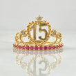 Anillo 15s Corona Estrellada 2.95gr / T6 1/2 / Oro 18K