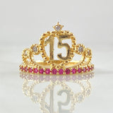 Anillo 15s Corona Estrellada 2.85gr / T5 / Oro 18K *