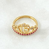Anillo 15s Corona Estrellada 2.85gr / T5 / Oro 18K *