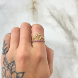 Anillo 15s Corona Estrellada 2.85gr / T5 / Oro 18K *