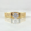 Anillo Solitario Carriles Rampa 4.9gr / T7 / Oro 18K