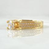 Anillo Solitario Carriles Rampa 4.9gr / T7 / Oro 18K