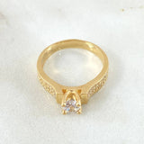 Anillo Solitario Carriles Rampa 4.9gr / T7 / Oro 18K