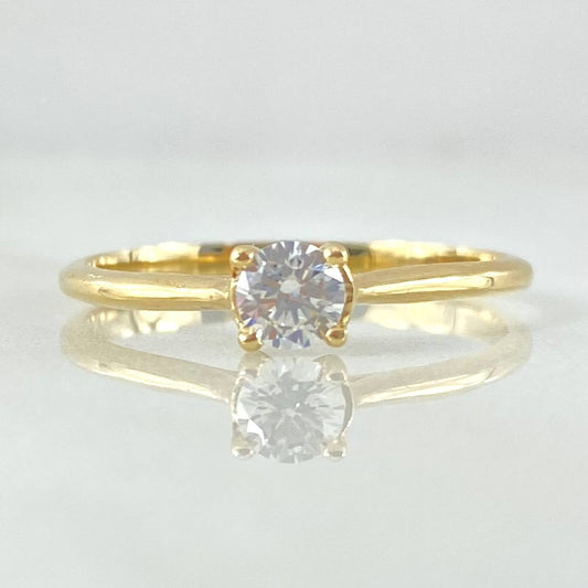 Anillo Liso Puente Basteado 1.75gr / T7 3/4 / Oro 18K -