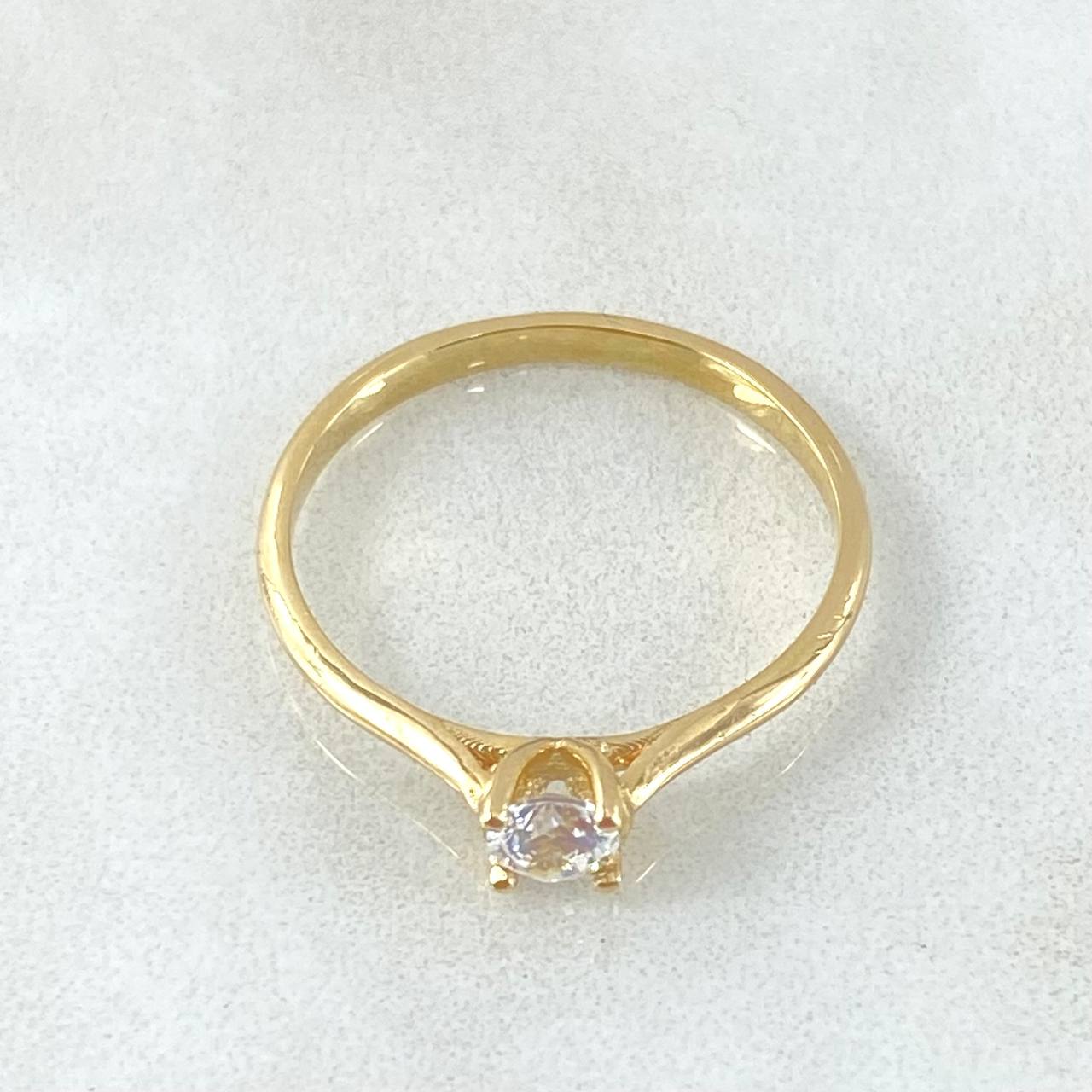 Anillo Liso Puente Basteado 1.75gr / T7 3/4 / Oro 18K -