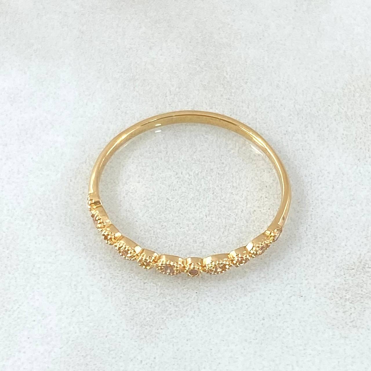 Anillo Ojos Burbujeantes 1gr / T6 3/4 / Oro 18K -