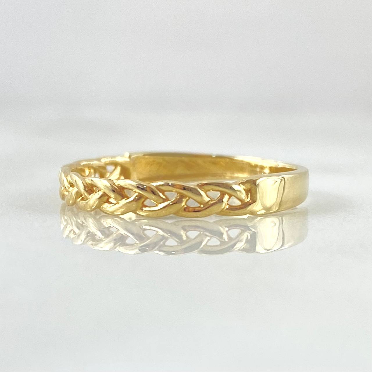 Anillo Lazo Trenzado 1.4gr / T7 1/2 / Oro Amarillo 18K