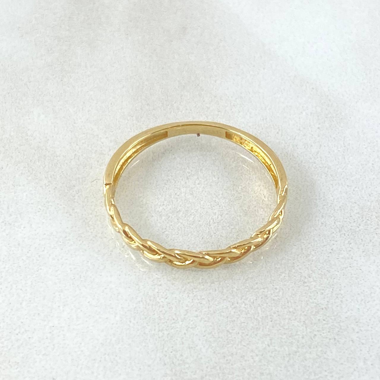 Anillo Lazo Trenzado 1.4gr / T7 1/2 / Oro Amarillo 18K