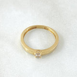 Anillo Solitario Liso Grueso 2.9gr / T7 1/2 / Oro 18K
