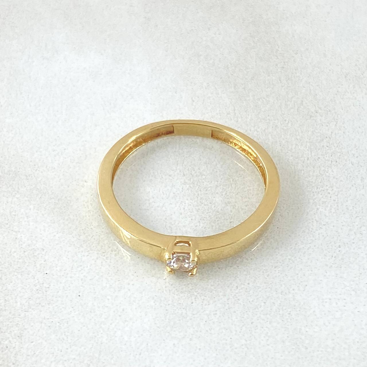Anillo Solitario Liso Grueso 2gr / T6 1/4 / Oro Amarillo 18K *
