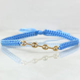 Pulsera Azul Herraje Retazo GC 0.3gr / Oro 18K ©