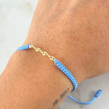 Pulsera Azul Herraje Retazo GC 0.3gr / Oro 18K ©