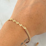 Pulsera Café Herraje Retazo GC 0.6gr / Oro 18K ©