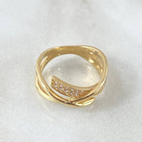 Anillo Curva Superpuesta 4.15gr / T7 / Oro 18K *