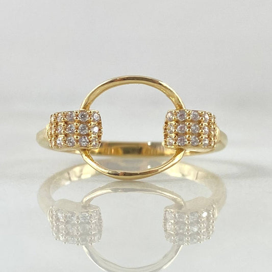 Anillo Cinturon Circulo Silueta 2.5gr / T7 1/4 / Oro 18K *