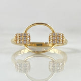 Anillo Cinturon Circulo Silueta 2.5gr / T7 1/4 / Oro 18K *