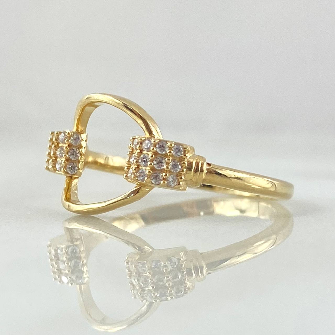 Anillo Cinturon Circulo Silueta 2.5gr / T7 1/4 / Oro 18K *