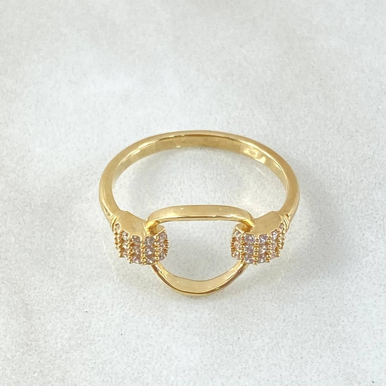 Anillo Cinturon Circulo Silueta 2.5gr / T7 1/4 / Oro 18K *