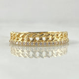 Anillo Carril Cubano 1.8gr / T6 / Oro 18K *
