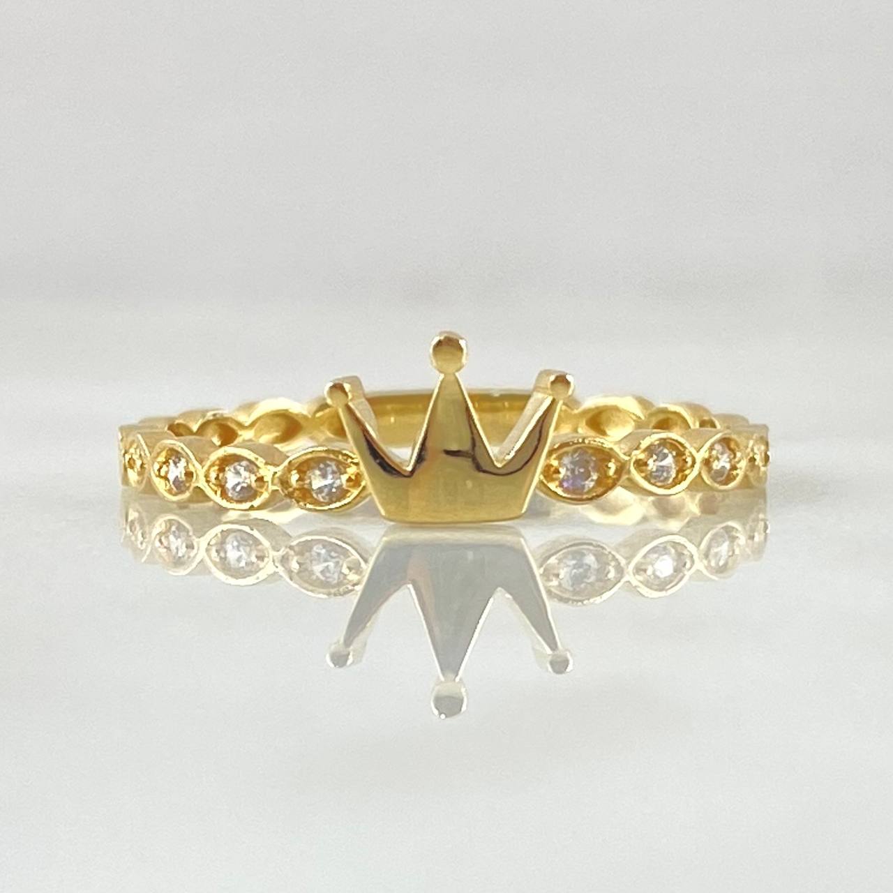 Anillo Corona de Ojos 1.5gr / T7 1/4 / Oro 18K *