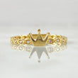 Anillo Corona de Ojos 1.5gr / T7 1/4 / Oro 18K *