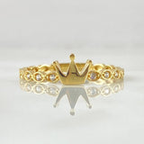 Anillo Corona de Ojos 1.5gr / T7 1/4 / Oro 18K *