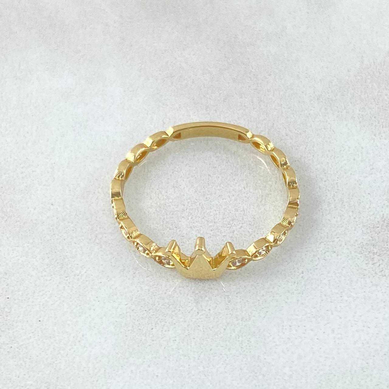 Anillo Corona de Ojos 1.5gr / T7 1/4 / Oro 18K *