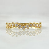 Anillo Ola Curva Tupida 1.3gr / T6 / Oro 18K *