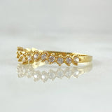 Anillo Ola Curva Tupida 1.3gr / T6 / Oro 18K *