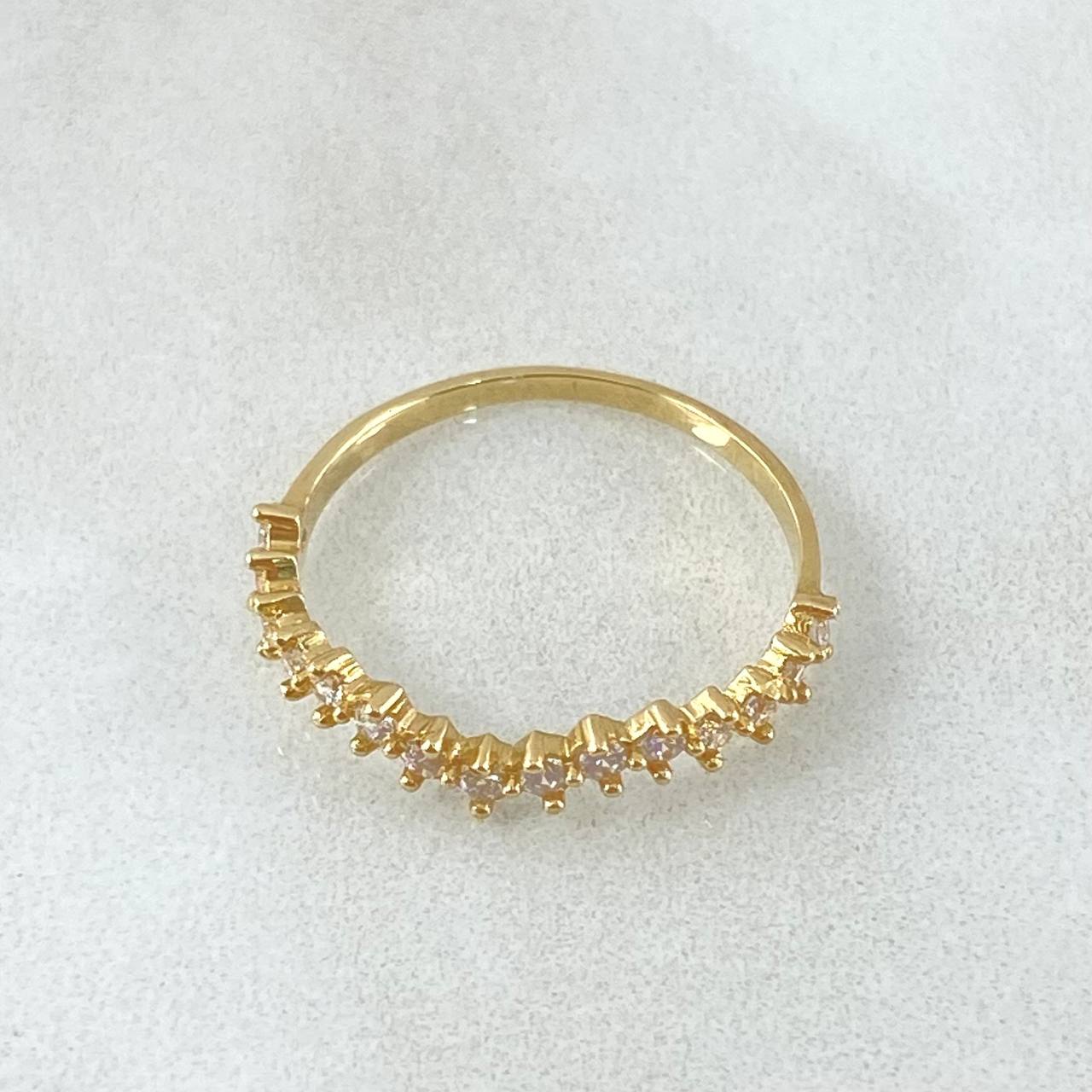 Anillo Ola Curva Tupida 1.3gr / T6 / Oro 18K *
