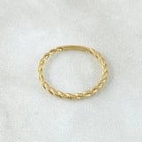 Anillo Trenzado 1.2gr / T7 / Oro 18K *