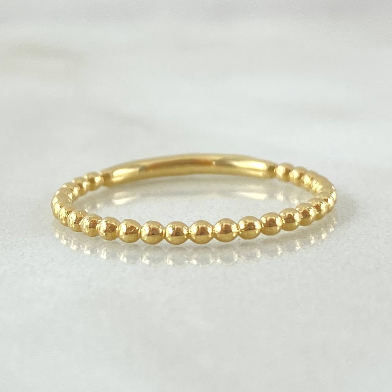 Anillo Mitad Esfera 1.25gr / T6 / Oro Amarillo 18K
