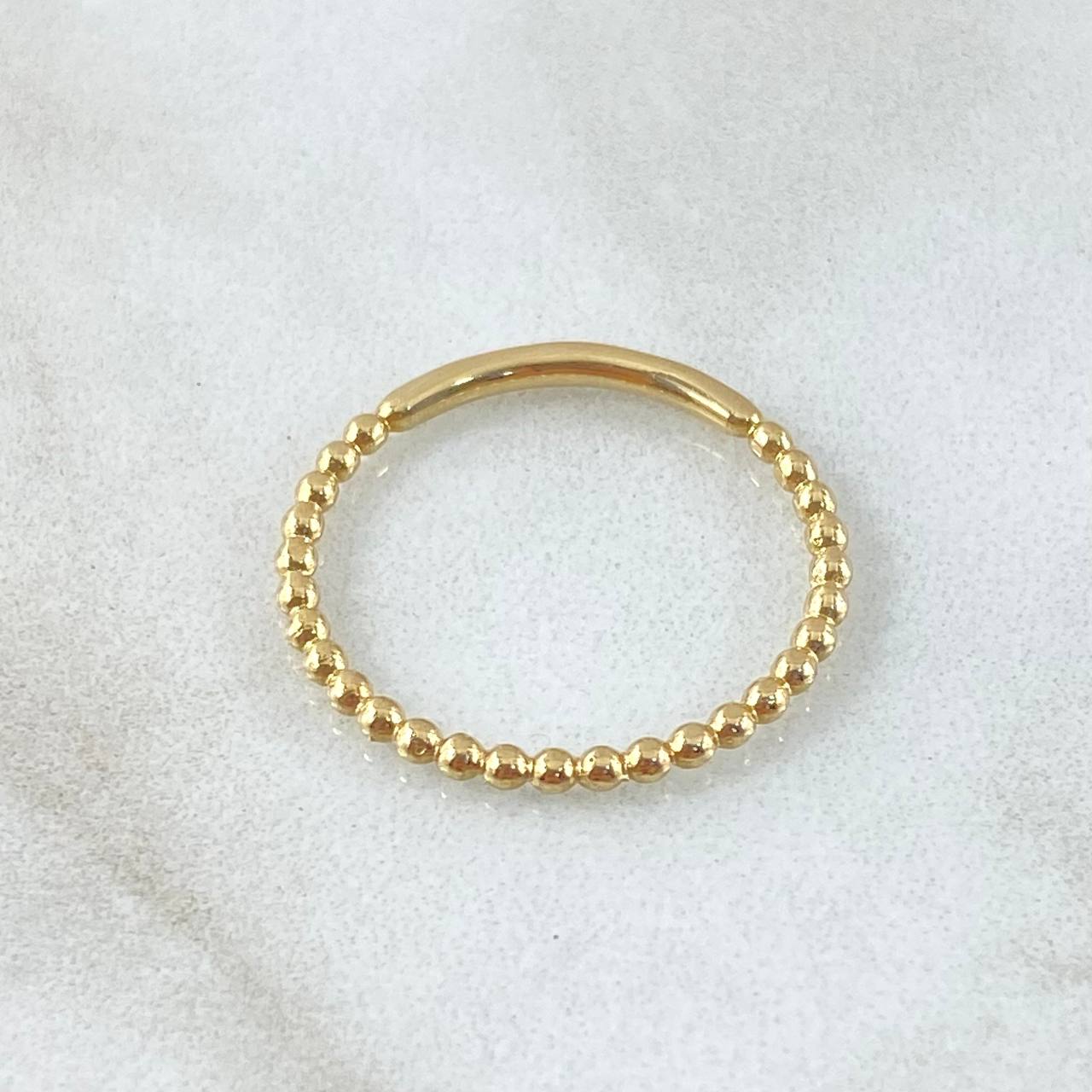 Anillo Mitad Esfera 1.25gr / T6 / Oro Amarillo 18K
