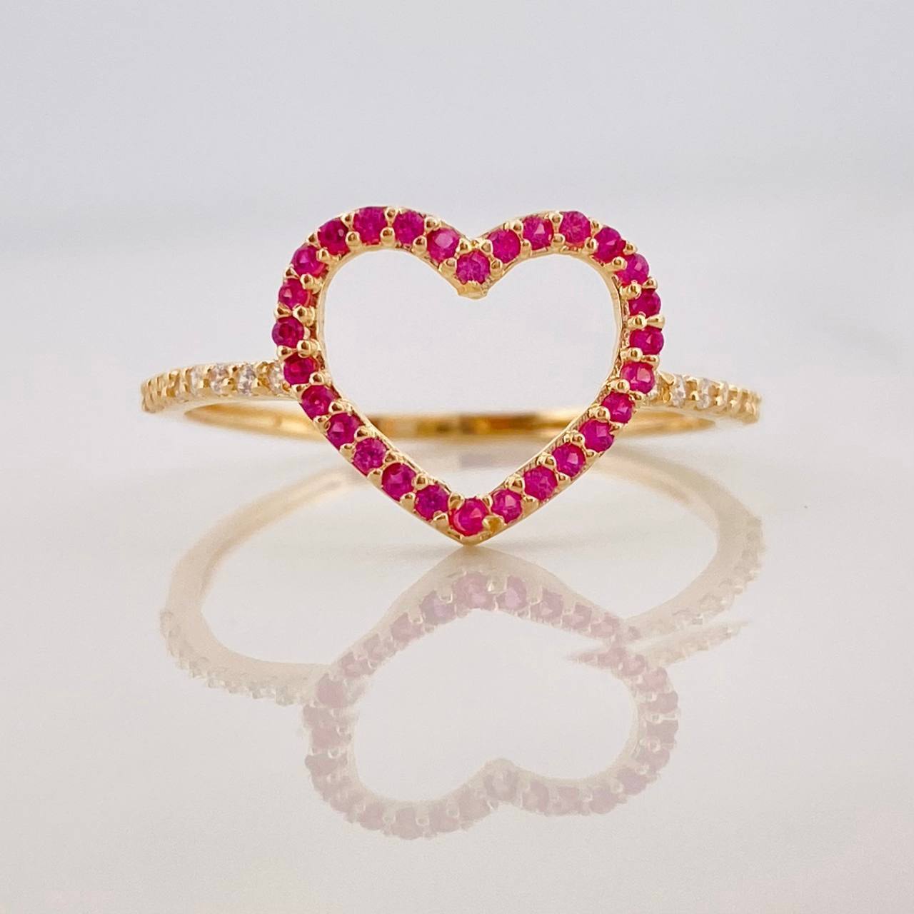 Anillo Corazon 1.5g / T7 3/4 Oro Amarillo 18K