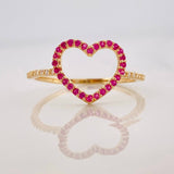 Anillo Corazon 1.5g / T7 3/4 Oro Amarillo 18K