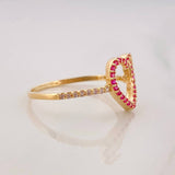 Anillo Corazon 1.5g / T7 3/4 Oro Amarillo 18K