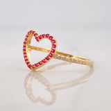 Anillo Corazon 1.5g / T7 3/4 Oro Amarillo 18K