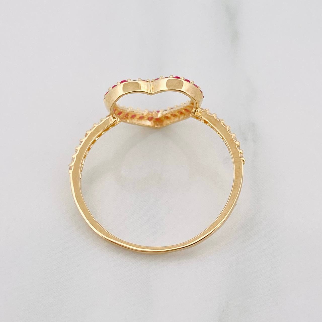 Anillo Corazon 1.5g / T7 3/4 Oro Amarillo 18K