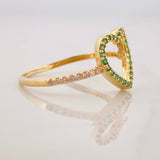 Anillo Corazon 1.45g / T7 1/4 Oro Amarillo 18K