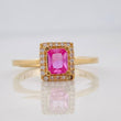 Anillo Halo Crudado 2.8g / T7 Oro Amarillo 18K