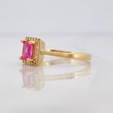Anillo Halo Crudado 2.8g / T7 Oro Amarillo 18K