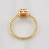 Anillo Halo Crudado 2.8g / T7 Oro Amarillo 18K