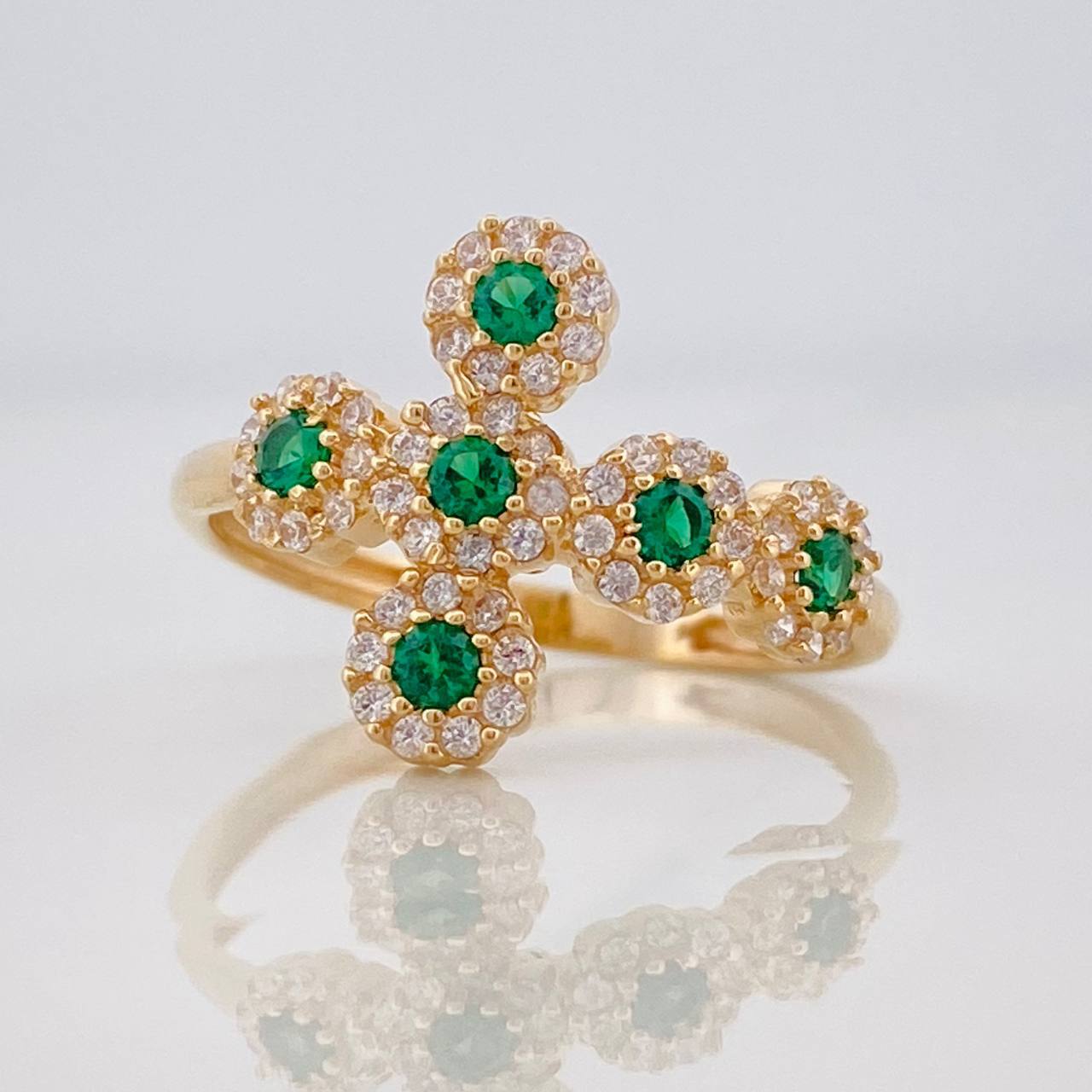 Anillo Cruz Tupida 2.45g / T6 1/2 Oro Amarillo 18K