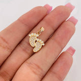 Dije Huellas 1.9g / 2cm Oro Amarillo 18K