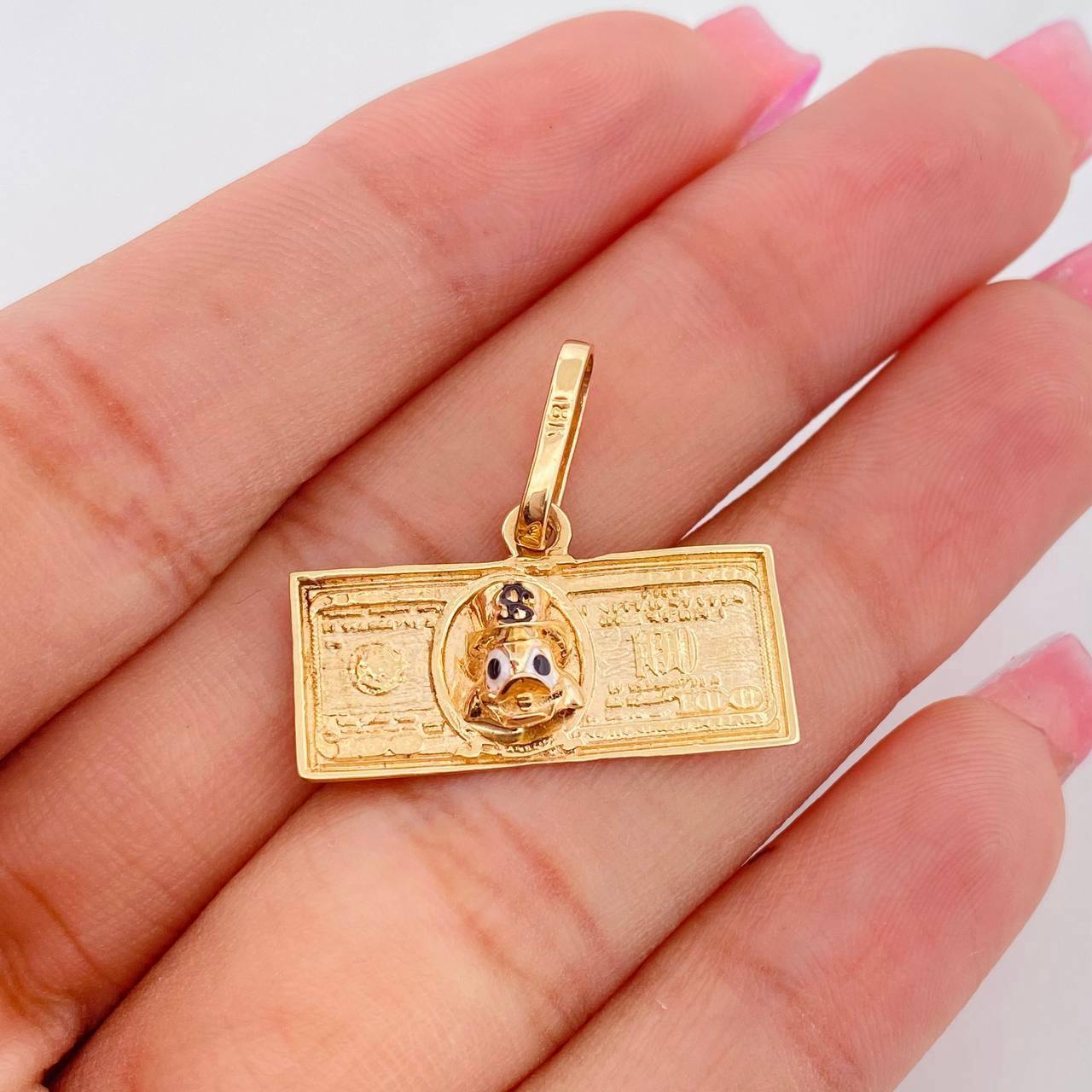 Dije Pato Dolar 2.75g / 2.05cm Oro Amarillo 18K