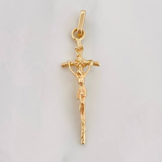 Dije Cruz Cristo 1.45g / 3.05cm Oro Amarillo 18K
