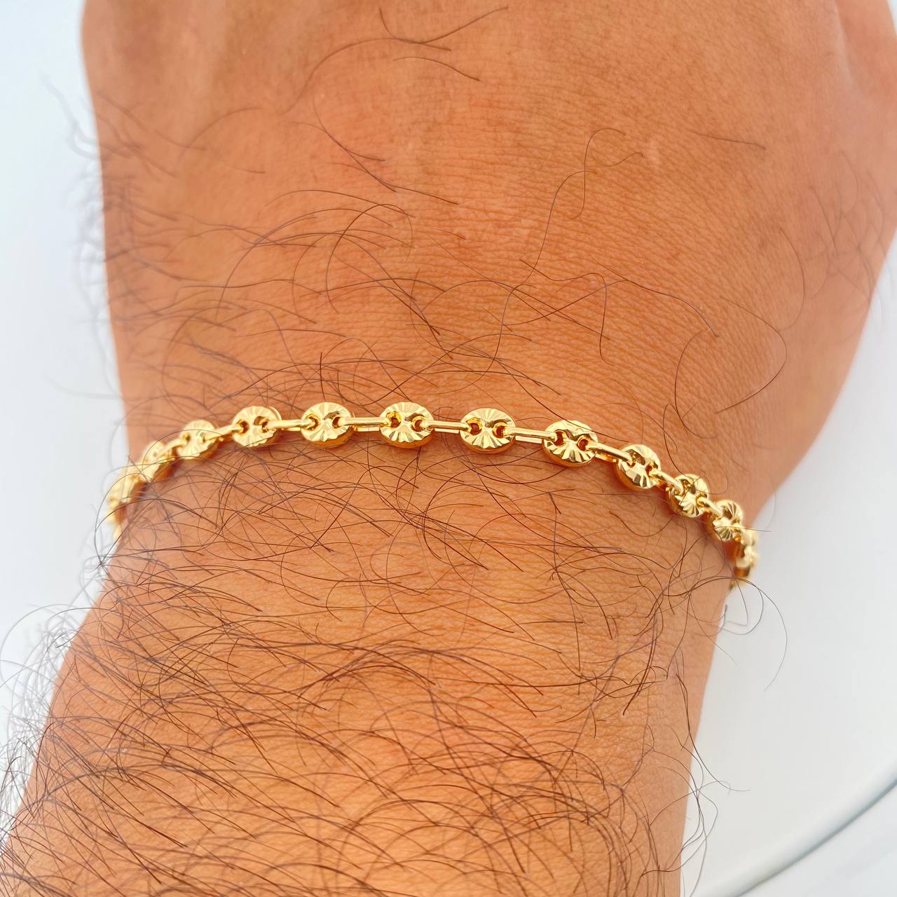 Pulso GC 3.9gr / 20cm / 4mm Diamantado Oro Amarillo $