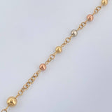 Rosario Virgen Milagrosa Cruz Cristo 6gr / 52cm / 4mm-3mm Tres Oros 18K $